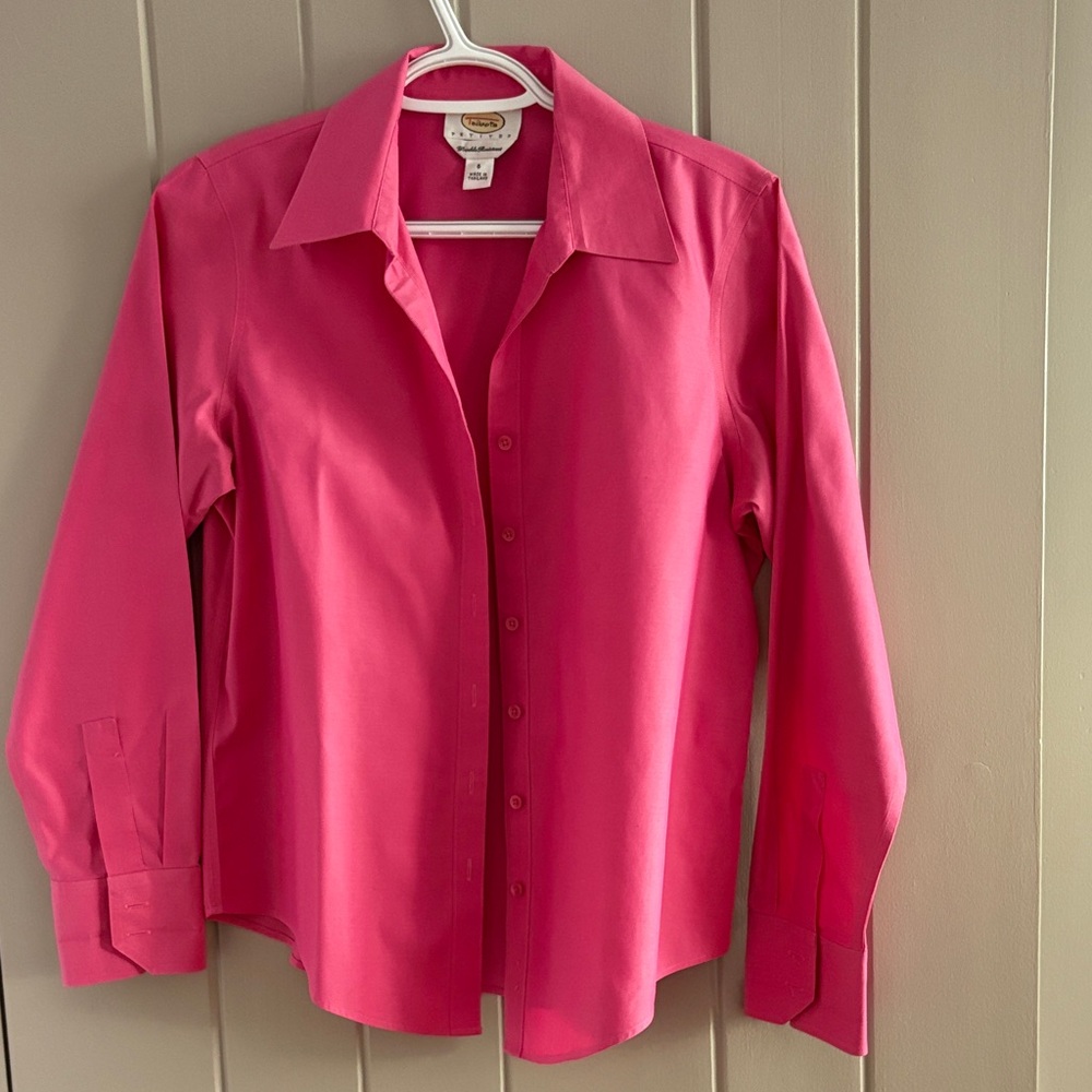 J. Crew Vibrant Pink Button Down Shirt